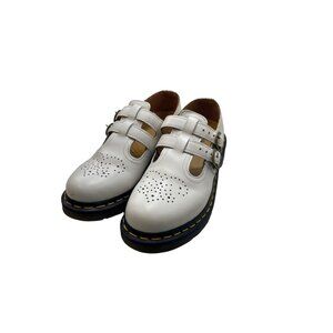 Dr. Martens White Leather Double Strap Mary Jane Shoes Womens Size UK 5 EU 38 US